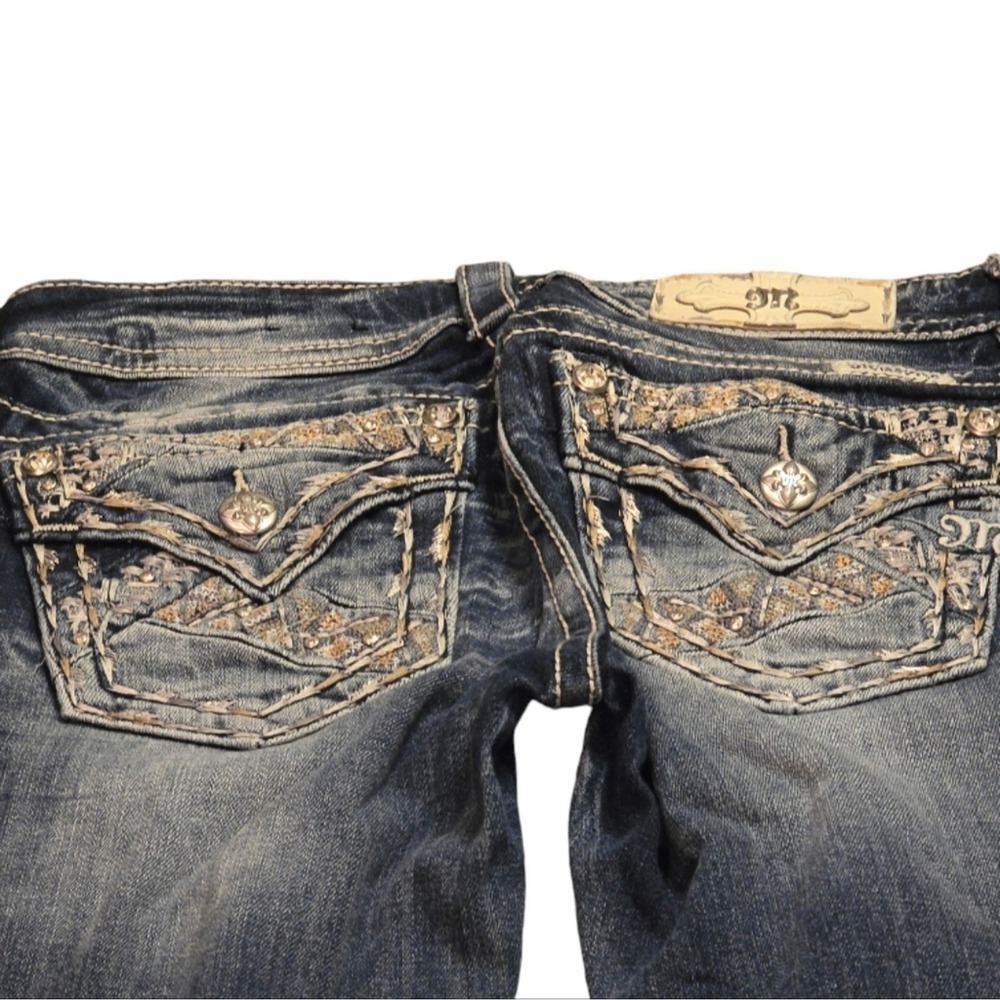 Miss Me Boot Cut Bling Pockets Stretch Women's Size 26 x 30.5